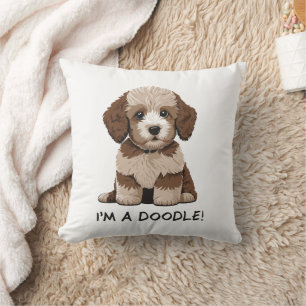 Niedlicher Aussiedoodle-Welpe - Ich bin ein Doodle Kissen