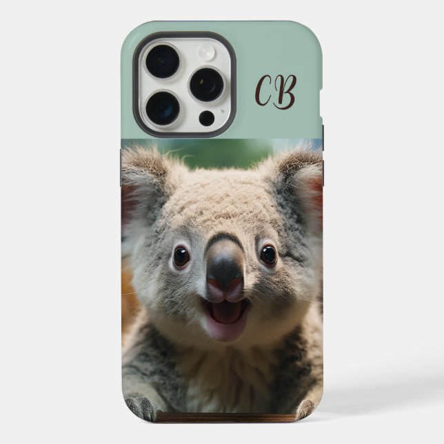 Niedlicher australischer Individuelle Name "Koala  iPhone Hülle (Rückseite)
