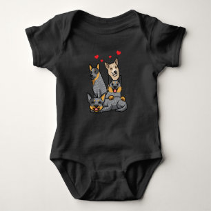 Niedlicher australischer Rinderhund Heeler Baby Strampler