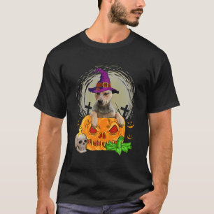 Niedlicher australischer Rinderhund Hexenkürbis Ha T-Shirt