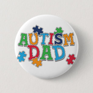 Niedlicher Autismus-Vater-autistisches Bewusstsein Button