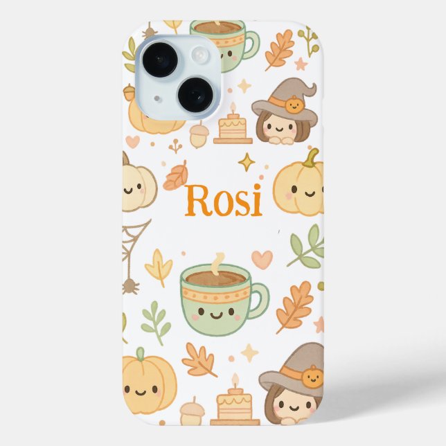 Niedlicher Autumn Pumpkin iPhone Case - Personalis (Rückseite)