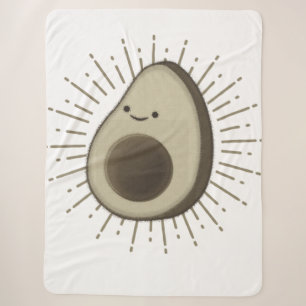 Niedlicher Avocado-Cartoon im Vintagen Stil Sherpadecke
