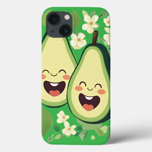 Niedlicher Avocado Couple Phone Case | Funny Kawai (Rückseite)