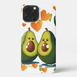 Niedlicher Avocado Couple Phone Case | Funny Kawai iPhone 13 Pro Max Hülle