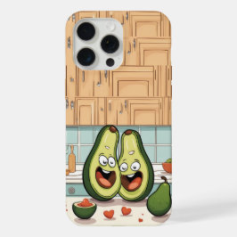 Niedlicher Avocado Couple Phone Case | Funny Kawai iPhone 15 Pro Max Hülle