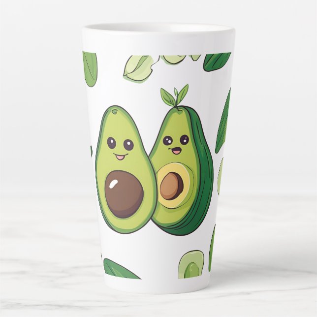 Niedlicher Avocado Couple Phone Case | Funny Kawai Milchtasse (Vorderseite)
