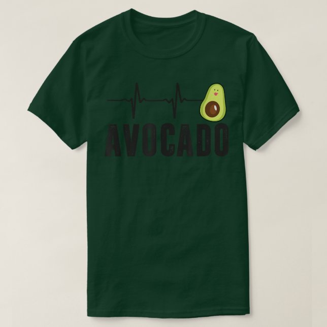 Niedlicher Avocado Heartbeat, Vegan für Männer Fra T-Shirt (Design vorne)