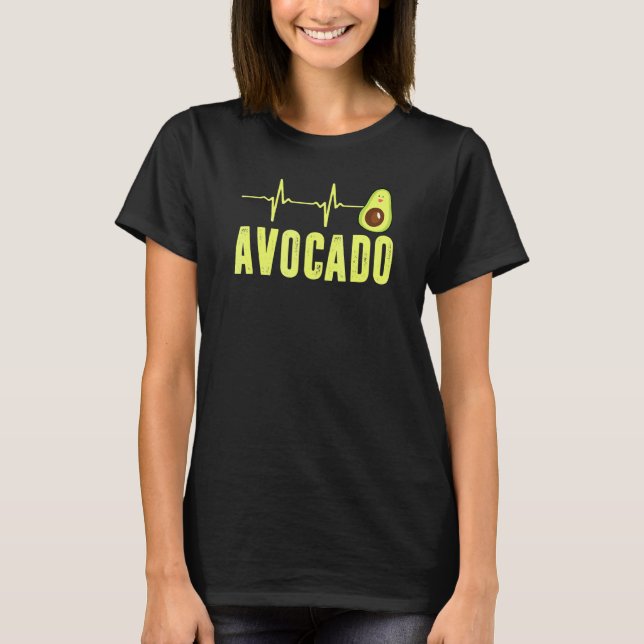 Niedlicher Avocado Herzschlag Vegan für Männer Fra T-Shirt (Vorderseite)