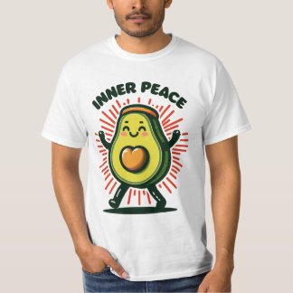 Niedlicher Avocado "Inner Peace" Funny Yoga T - Sh T-Shirt
