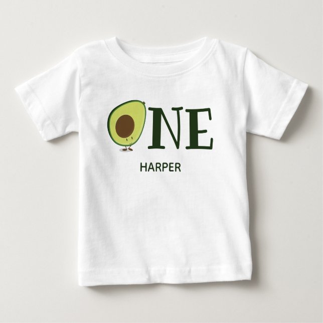 Niedlicher Avocado-Name Baby T-shirt (Vorderseite)