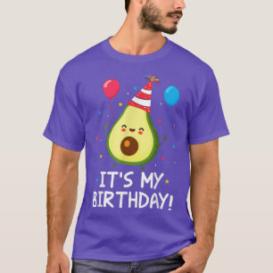 Niedlicher Avocado seine Geburtstagskinder Mädchen T-Shirt