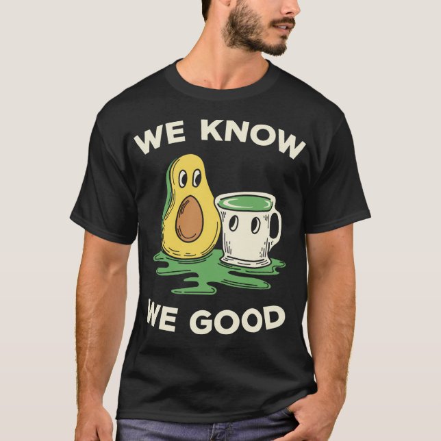 Niedlicher Avocado und Matcha T-Shirt (Vorderseite)