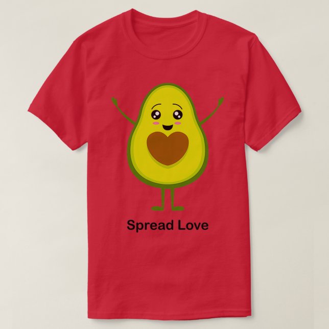 niedlicher Avocado verbreitet Liebe Avocados T-Shirt (Design vorne)