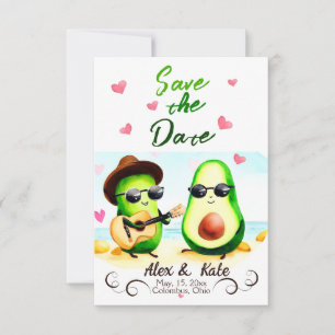 Niedlicher Avocado Wedding Save the Date Announcem
