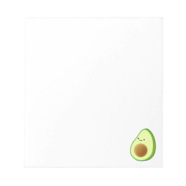 Niedlicher Avocado Zeichne Custom Notizblock (Vorderseite)