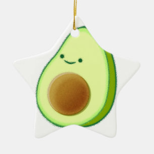 Niedlicher Avocado Zeichnend Keramikornament