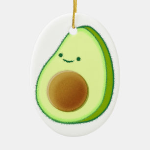 Niedlicher Avocado Zeichnend Keramikornament
