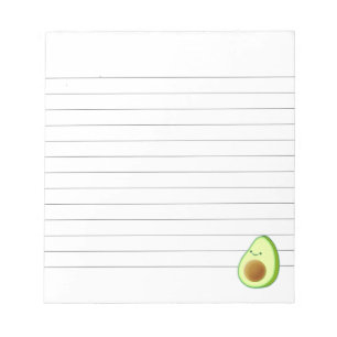 Niedlicher Avocado Zeichnend Lined Notizblock