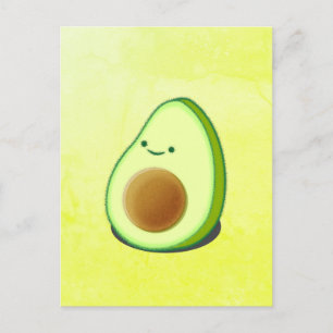 Niedlicher Avocado Zeichnend Postkarte