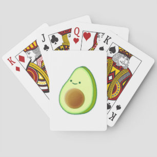 Niedlicher Avocado Zeichnend Spielkarten