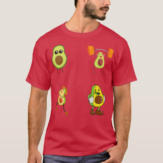niedlicher Avocadoaufkleber packsvegan avocadoholi T-Shirt