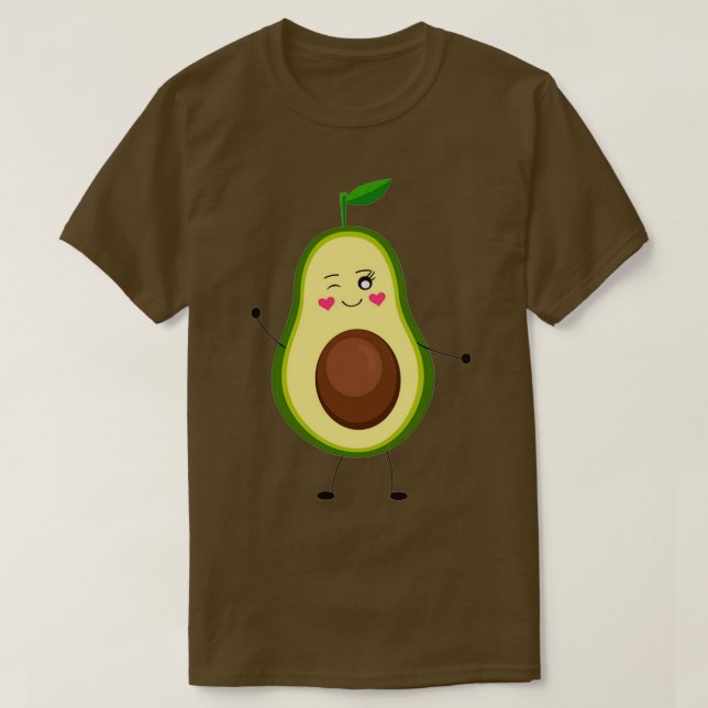 niedlicher Avocadoaufkleber T-Shirt (Design vorne)