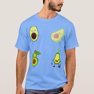 niedlicher Avocadoaufkleber verpackt veganes Avoca T-Shirt
