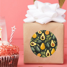 Niedlicher Avocados-Aufkleber Runder Aufkleber