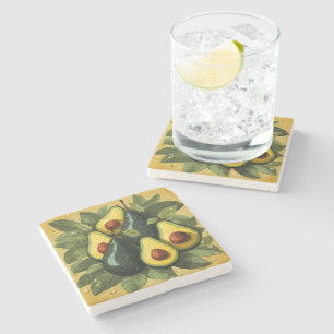 Niedlicher Avocados-Untersetzer Steinuntersetzer