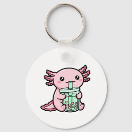 Niedlicher Axolotl & Bubble Tee Schlüsselanhänger