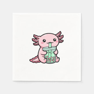 Niedlicher Axolotl & Bubble Tee Serviette