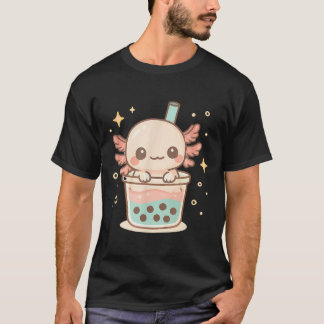 Niedlicher Axolotl im Bubble Tee Cup Kawaii Tierfr