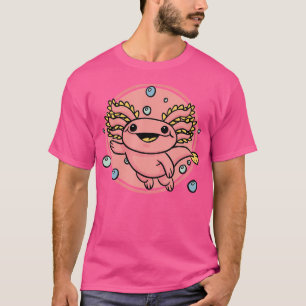 Niedlicher Axolotl Kawaii mexikanischer Salamander T-Shirt