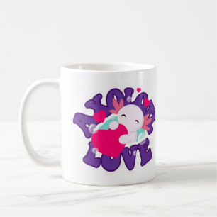 Niedlicher Axolotl-Salamander-Kaffeebecher Kaffeetasse