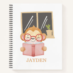 Niedlicher Baby Affe Buchnacht Kinder Notizbuch