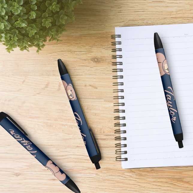 Niedlicher Baby Bear Cube Personalisiert Black Ink Kugelschreiber (Von Creator hochgeladen)