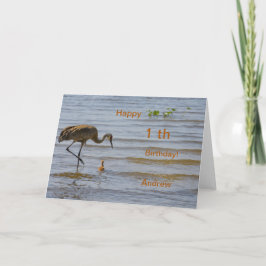 Niedlicher Baby Bird im See Happy 1. Geburtstag Ankündigung