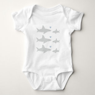 Niedlicher Baby-Bodysuit der Haifisch-  Baby Strampler