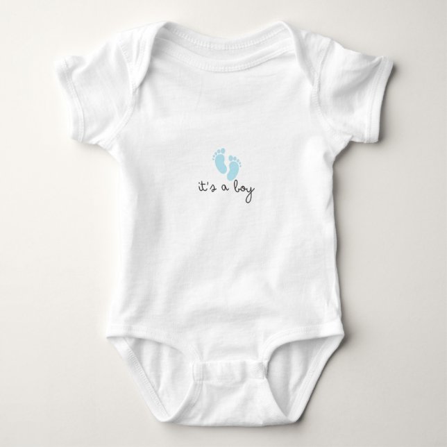 Niedlicher Baby Bodysuit mit Fußabdruck Baby Strampler (Vorderseite)