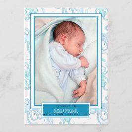 Niedlicher Baby Boy Octopus Sea Life Ankündigung