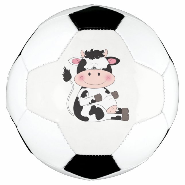Niedlicher Baby Cow Cartoon Fußball (Vorderseite)