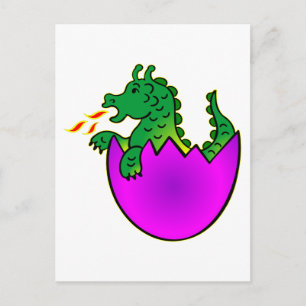 Niedlicher Baby Dragon in Ei Postkarte