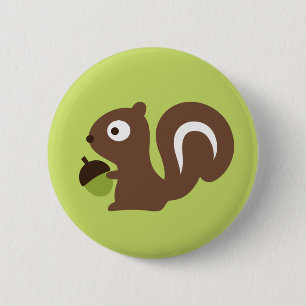 Niedlicher Baby-Eichhörnchen-Entwurf Button