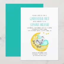 Niedlicher Baby-Elefant auf der Mond-Gender-Offenb