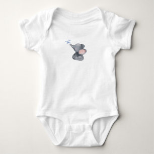 Niedlicher Baby-Elefant, der Wasser wirbelt Baby Strampler