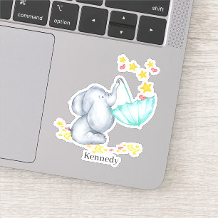 Niedlicher Baby-Elefant-fangendes fallende Aufkleber