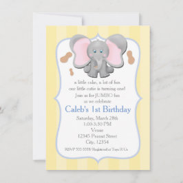 Niedlicher Baby Elephant Geburtstag oder Dusche Ei Einladung