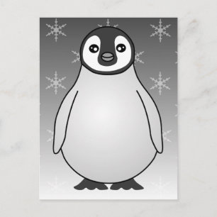 Niedlicher Baby Emperor Penguin Cartoon Postkarte