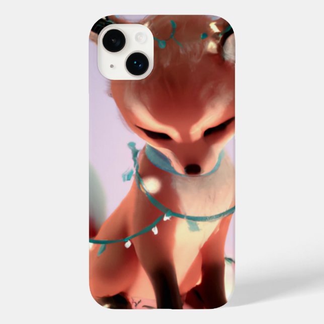 Niedlicher Baby Fox mit Fairy Lights iPhone 14 + C Case-Mate iPhone Hülle (Rückseite)